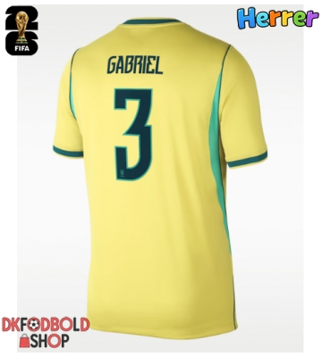 Brasilien Gabriel Magalhaes #3 Hjemmebanetrøje VM 2026 Kort ærmer